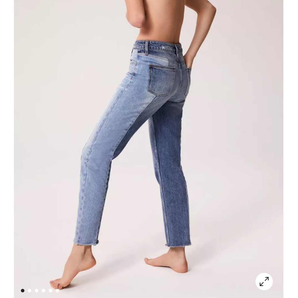 BDG High Rise Straight + Narrow Two-Tone Denim 28